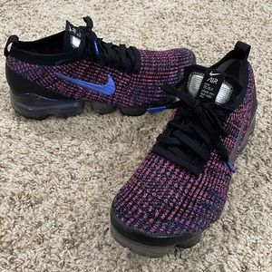 Nike VaporMax FlyKnit 3 Running Shoes #AZ6900-007 Black/Pink/Purple Women’s 10